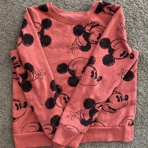 Burnt orange Disney Minnie Mouse crew sweatshirt girls 6X